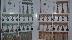 Birillant Fon Perde Vizon Kahve Saçak