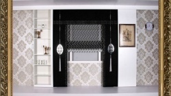 japon perde baskılı Birillant / İnci Perde